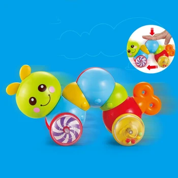 

New Press Toy Cute Small Crawling Caterpillar Toy Push Rattle Educational Crawl Toy For Kids Toddler Infant Children Hot Sale