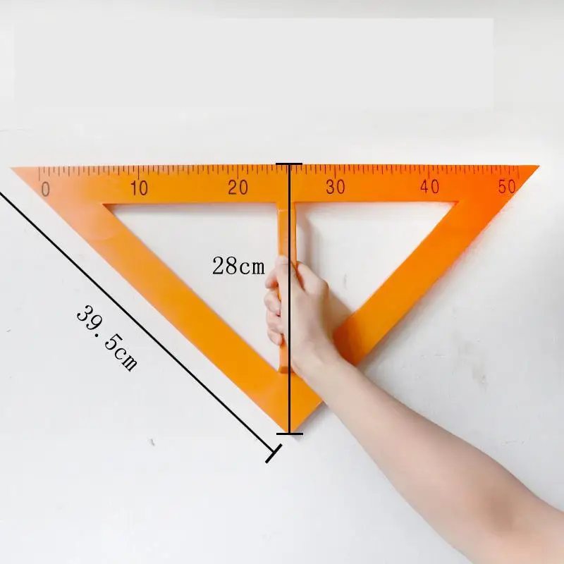 

Teaching Rules Teachers Draw Large Mathematics Teaching Aids With Large Rules, Round Rules And Triangular Rules