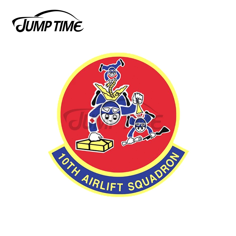 Jump Time 13X12Cm Per 10 ° Airlift Squadron Usair Force Adesivi Per Auto Accessori Per Auto Decalcomania Impermeabile Protezione Solare Decorazione
