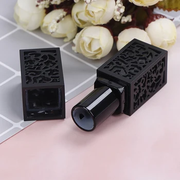 

1pc Lipstick Tube Empty Cosmetic Containers Black Hollow Lipstick Tubes for 12.1mm Lipstick Mold