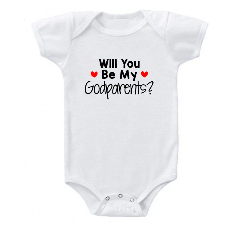 Will You Be My godparts летний детский комбинезон хлопковый комбинезон с короткими рукавами для новорожденных девочек и мальчиков, одежда