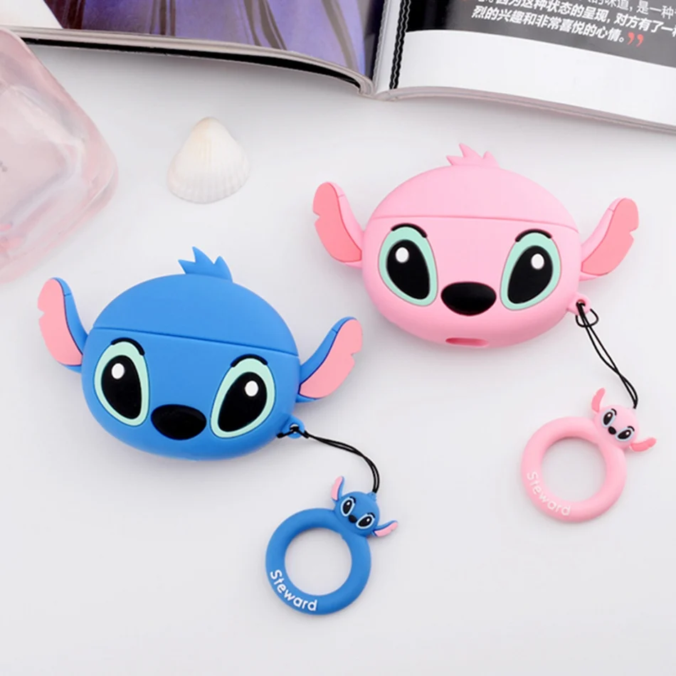 3D Earphone Case For Airpods Pro Case Silicone Stitch Cat Cartoon Headphone/Earpods Cover For Apple Air pods Pro 3 Case Keychain