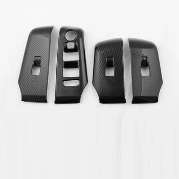

For Citroen C5 Aircross Left Hand Drive 4PCS ABS Car Interior Door Window Lift Glass Switch Buttons Cover Molding Car Styling