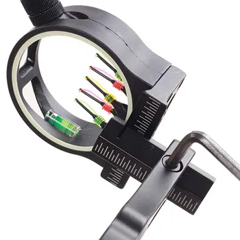 

Micro Bow Sight Single Pin Moving Compound Bow Archery Sight Adjustable Aluminum Alloy Black for Hunting