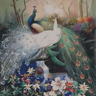 

Top new Embroidery Counted Cross Stitch Kits Needlework Crafts 14 ct DMC DIY Arts Handmade Decor -Peacock