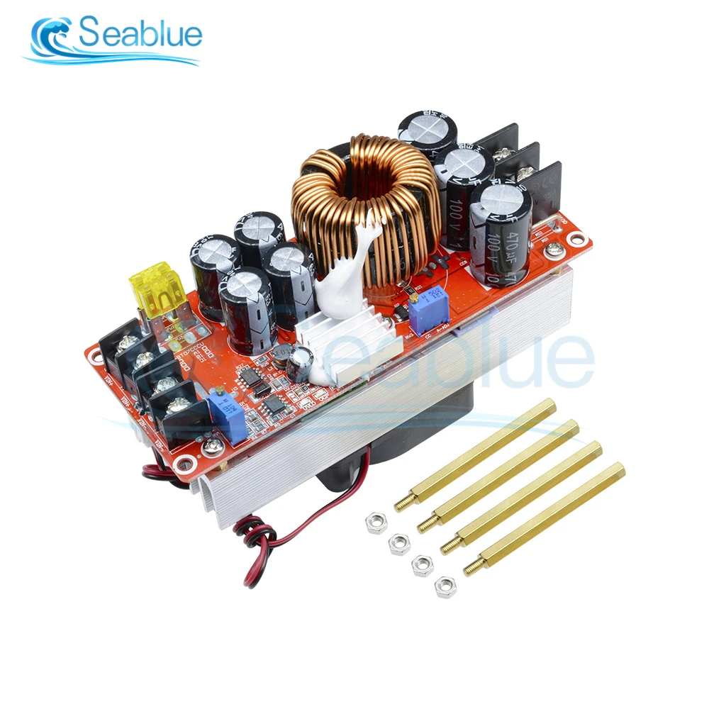 Conversor de Impulsionador de Voltagem Módulo de Fonte de Alimentação Contínua Dc-dc de 1500w 30a cc cv Módulo de Corrente Constante 1060v a Ventilador de 12-97v