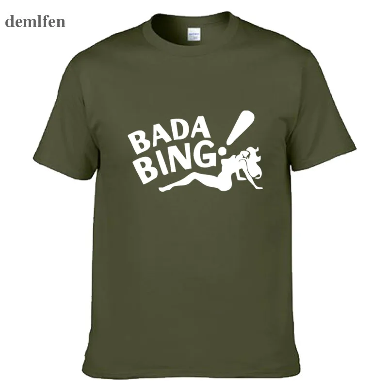 Sopranos Bada Bing, модные мужские футболки, короткий рукав, хлопок, белые футболки, мужские топы, футболки, одежда