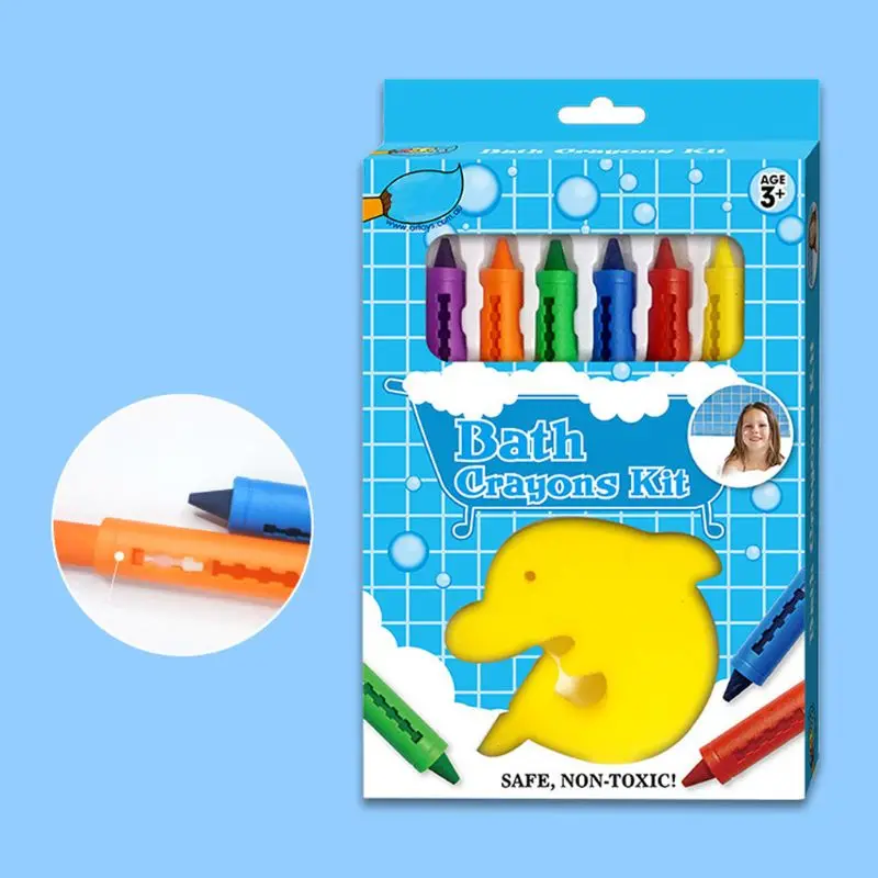 6 шт. цветные карандаши для рисования карандашей, маркеры для рисования, для детей, DIY, для ванной комнаты, граффити, карандаши, дельфин, ластик, детский инструмент для творчества, обучающая игрушка
