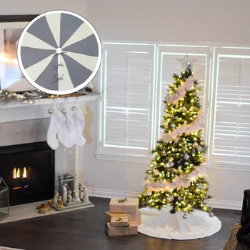 

1PC Tree Apron Christmas Trees Skirt Knitted Double-sided Decorative Tree Skirt