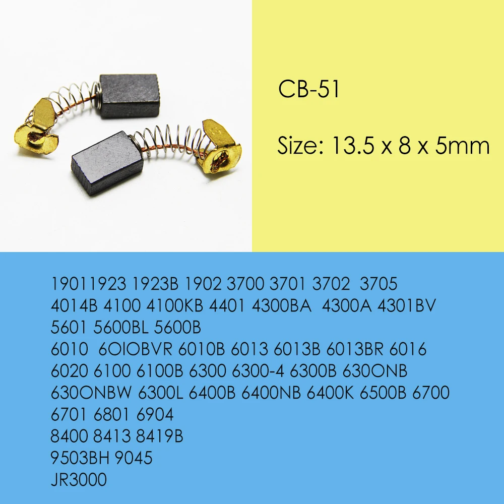 5 пар угольных кистей 5x8x12 мм для электродвигателей Makita CB9 CB10 CB51 CB60 CB68|Аксессуары