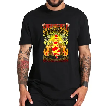 

Springfield Chili Cook Off T Shirt Space Coyote 100% Cotton Round Neck EU Size Camiseta Bart Homer The Simpsons Tshirt