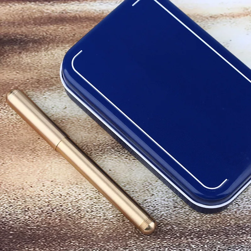 

Metal Brass Fountain Pen Bent Nib Fine Nib Threaded Surface with Pen Box JFlyer
