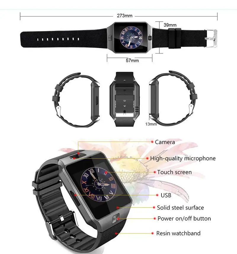 Dz09 hot sale smartwatch wifi