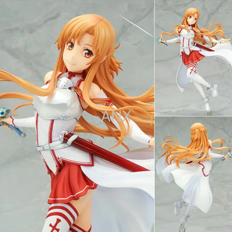 

23CM Sword Art Online Asuna Yuuki Figure PVC Action Anime Collection Combat version Asuna Model Toys Sword Art Online Figure
