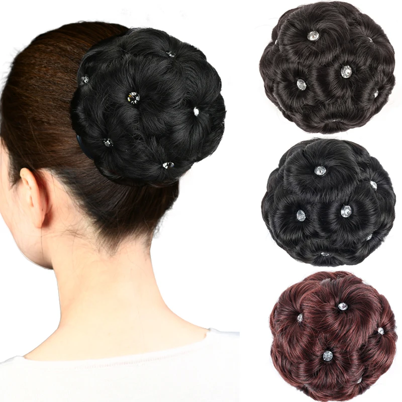 Hair Extensions Bun Synthetic Chignon Fake Hair Clip Bun Woman