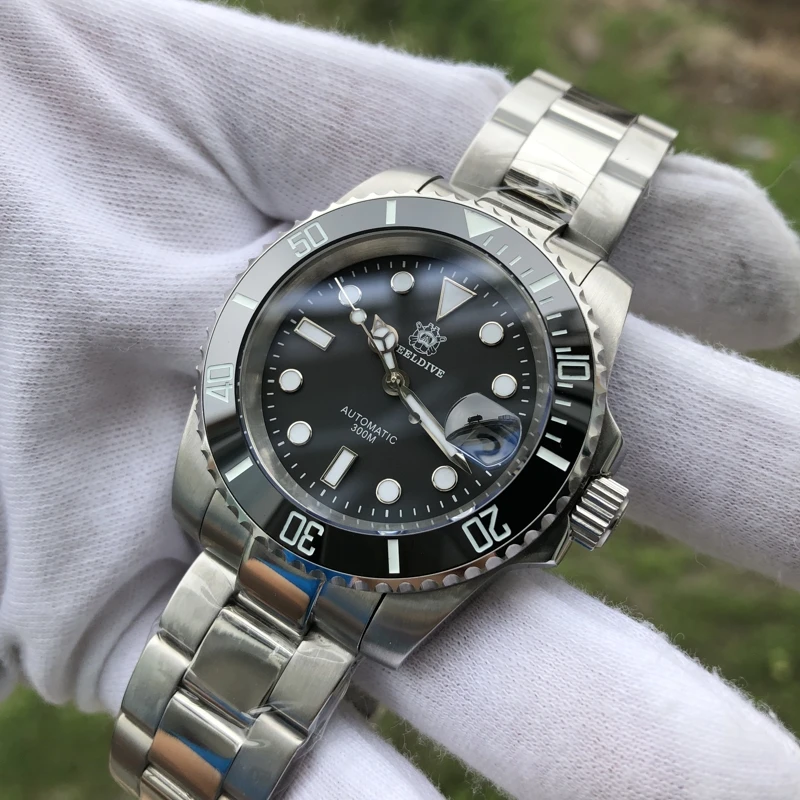 Мужские наручные часы STEELDIVE автоматические механические с керамическим
