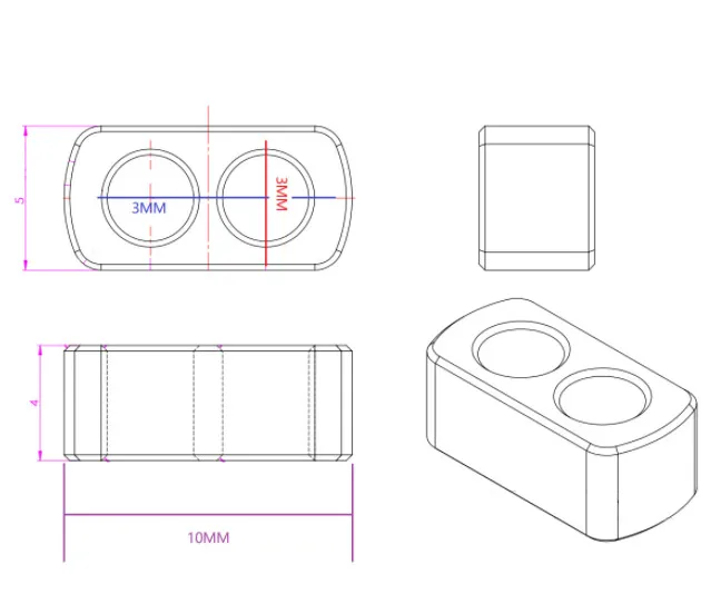 LN006440 G-Series Full Metal Slider Custom DIY Adapter Plugs For 8 Cores 16 Cores Headphone Earphone Cable