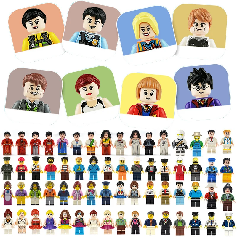 

100pcs/lot Action Figures Blocks Educational Construction Building Bricks Toys Set For Children Toys Gift