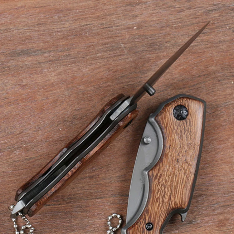 Инструмент для кемпинга тактический складной карманный нож 440C из нержавеющей стали Ручка из оливкового дерева наружные EDC ножи SDIYABEIZ