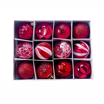 

12Pcs Christmas Tree Decor Ball 55Mm Bauble Xmas Party Hanging Ball Christmas Ball for Home Christmas Decorations