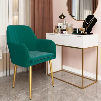 

Nordic Customized Makeup Chair Ins Stool Girl Nail Dressing Chair Simple Desk Chair Home Back Chair Dining Chair Gold Chairs