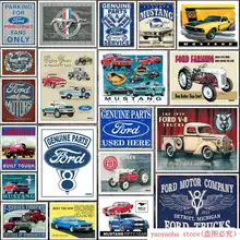 Безнадежное предприятие Классический Ford Mustang Оловянная картина «металлические номерные знаки» оловянный знак настенная декоративная доска Ретро паб и бар оловянный постер