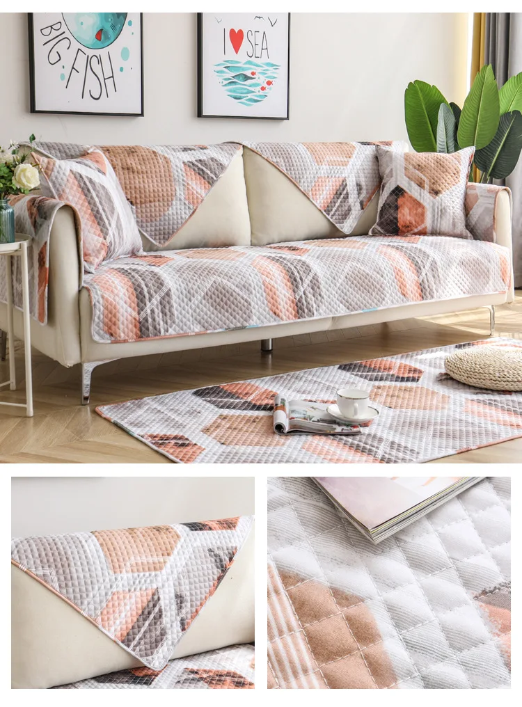 Американский геометрический полосатый чехол для дивана, хлопок, Нескользящие Чехлы для дивана, полотенец, стульев, коврики для гостиной/гостиной, l-образные