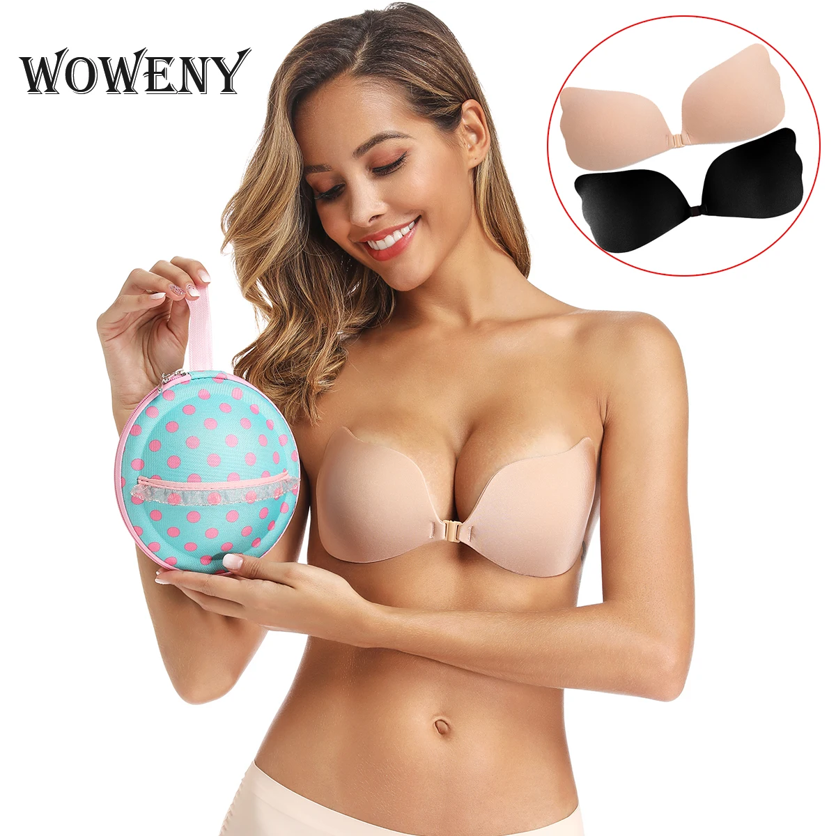 

Women Strapless Bra Breast Adhesive Push Up Boob Lift Nipple Cover Pasties Wings Invisible Bras Tape for Wedding Party Dress