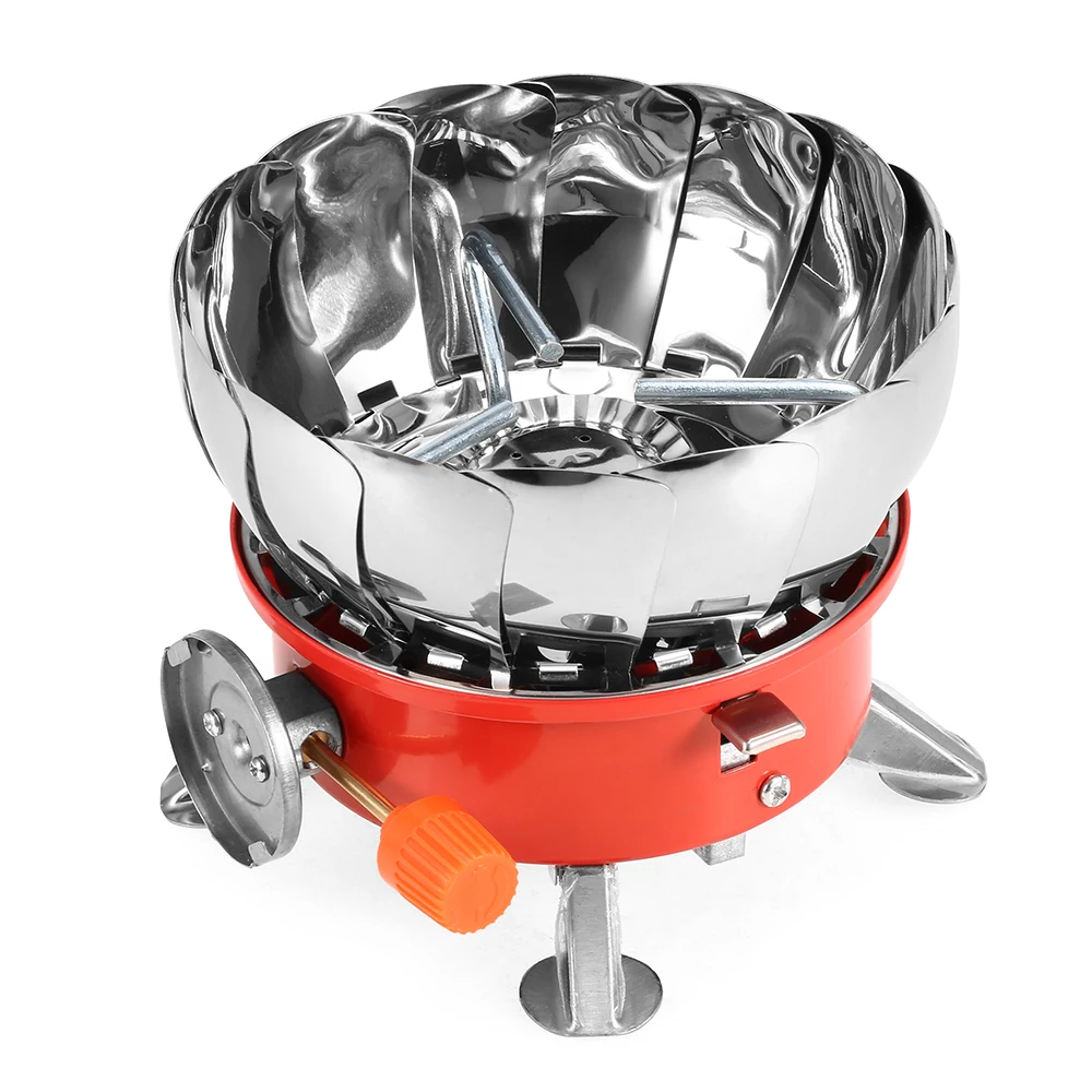 

New 2800W Windproof Outdoor Gas Stove Folding Camping Stove Burners Furnace Backpacking BBQ Picnic Gas Cooking Stove Cookware