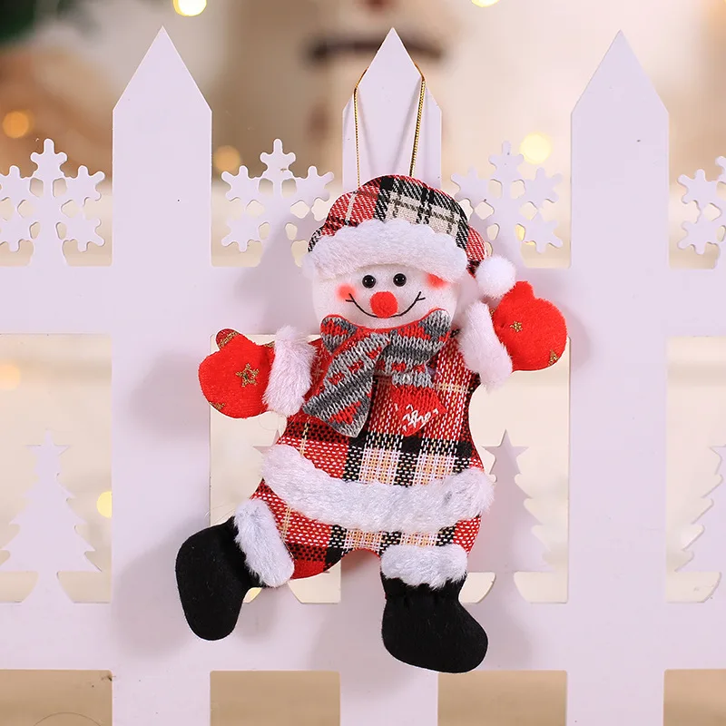 Рождественские украшения Рождественский подарок Санта Клаус Снеговик Дерево Игрушка Кукла подвесные украшения для дома - Цвет: 8
