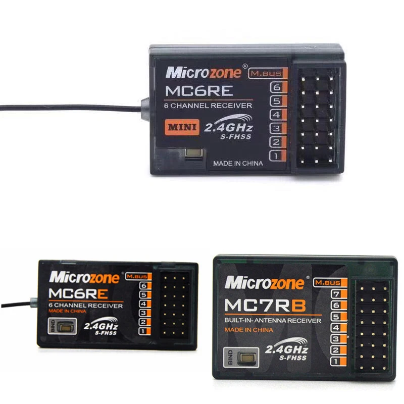 MicroZone MC6RE MIni/MC7RB приемник 6CH для MC6C 2 4G контроллер передатчик радиоуправляемого