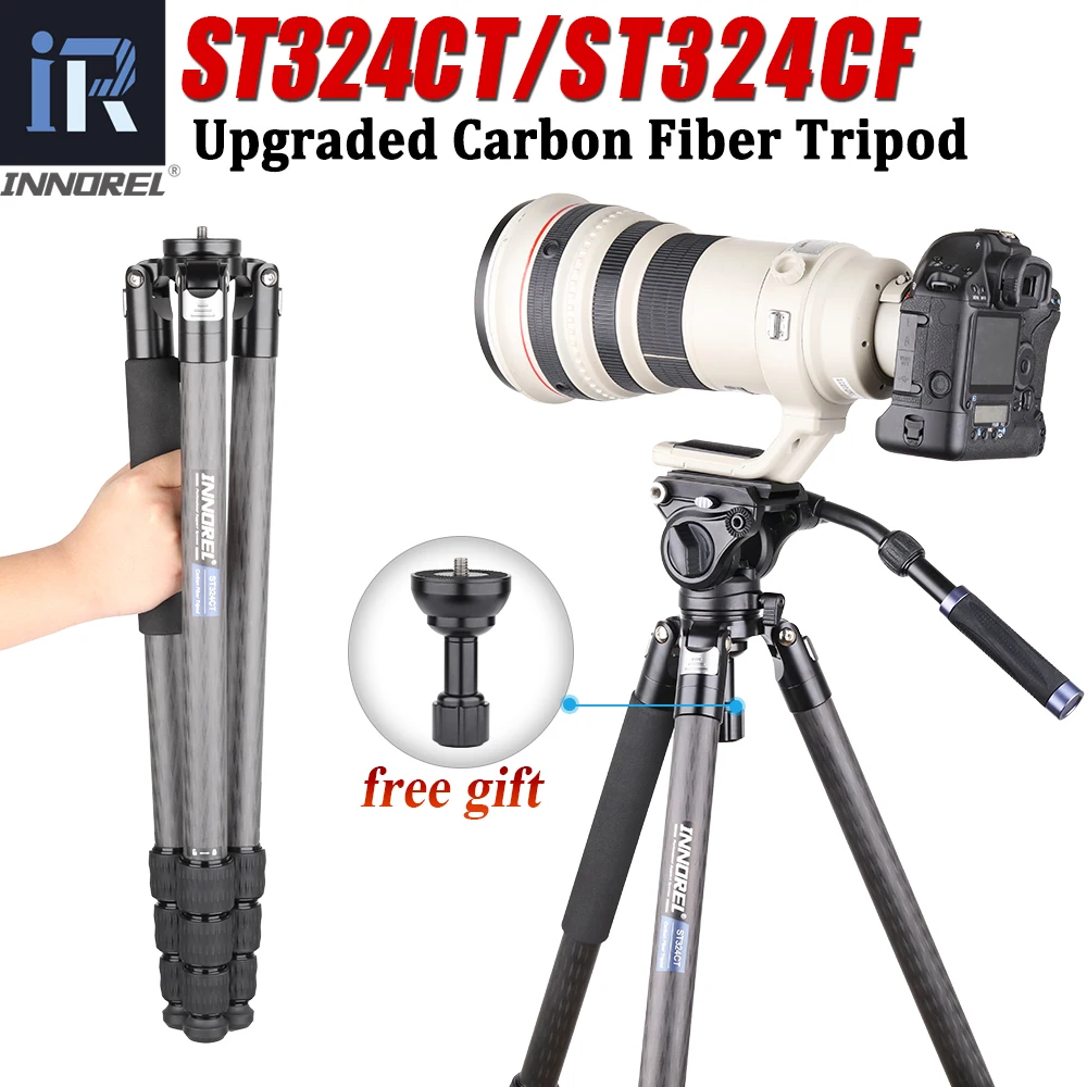 ST324CT/324CF Профессиональный штатив из углеродного волокна для DSLR камеры наблюдение