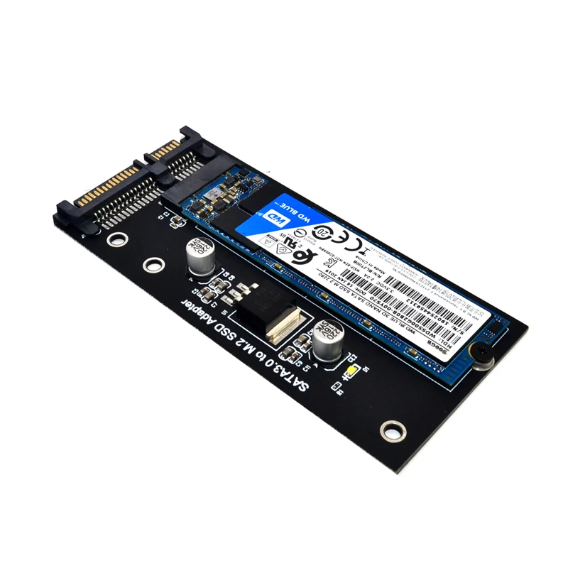 Btbcoin On Kaarten Ngff M.2 Adapter M2 SATA3 Raiser M.2 Naar Sata Adapter Ssd M2 Naar Sata Uitbreidingskaart B Toetsen Voor 30/42/60/80 Mm