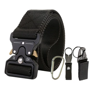 

AUAU-for Tactical Belt, Style Quick Release Belt Polyester Riggers Belts for Men Heavy-Duty Quick-Release Metal Buckle