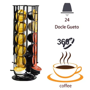 

Nespresso capsule holder Coffee tools Dolce gusto Cup Pods Rotating Rack Stand Capsules Storage Shelve Organization Cups