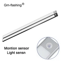 60 см ультра-тонкий модный светодиодный светильник под шкаф 103 светодиодный s USB подзарядка датчик движения шкаф настенные лампы для кухонного шкафа освещение