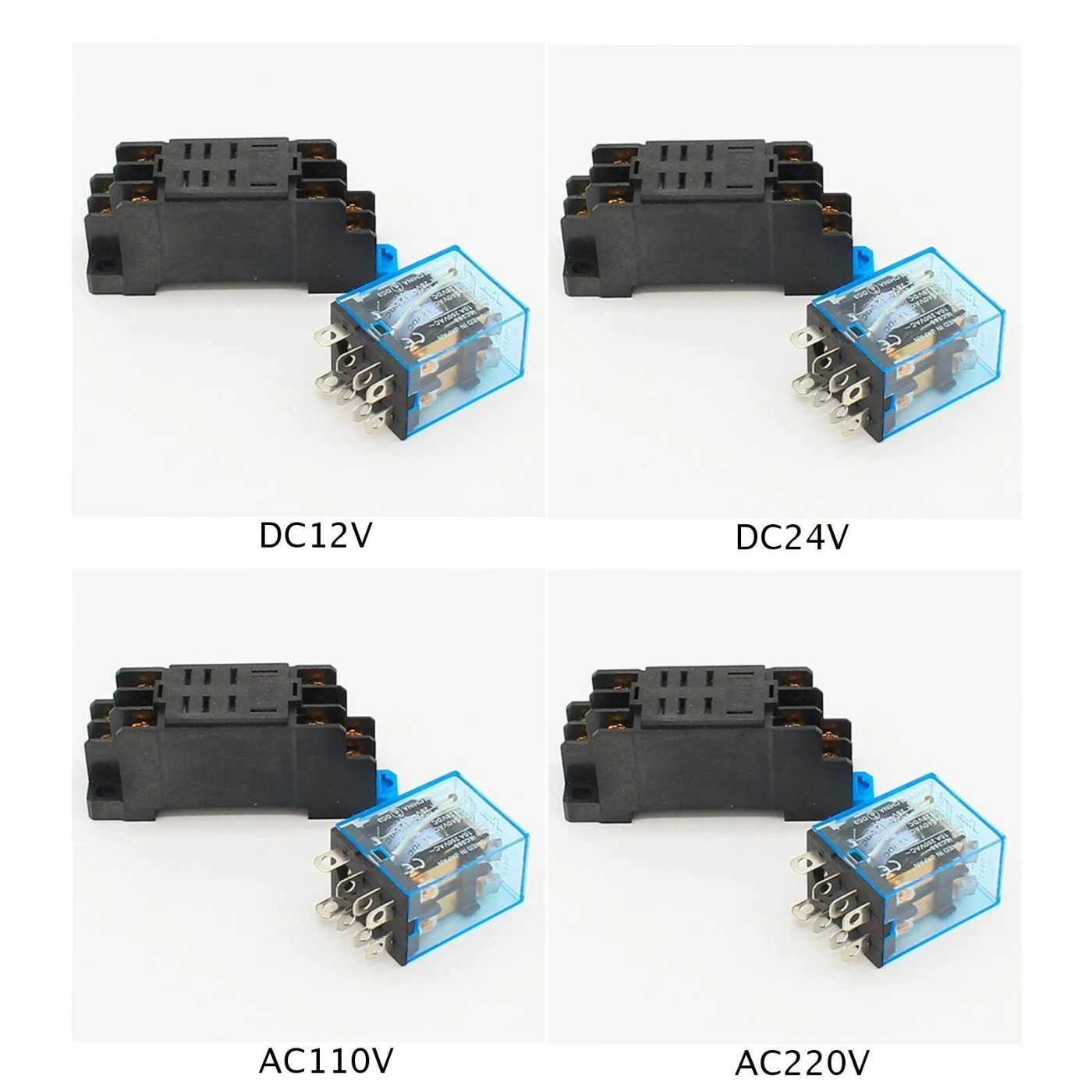 5A DC12V DC24V AC110V AC240V катушки Мощность реле DPDT HH52P-L 8 Pin W/цоколя товары для домашнего сада
