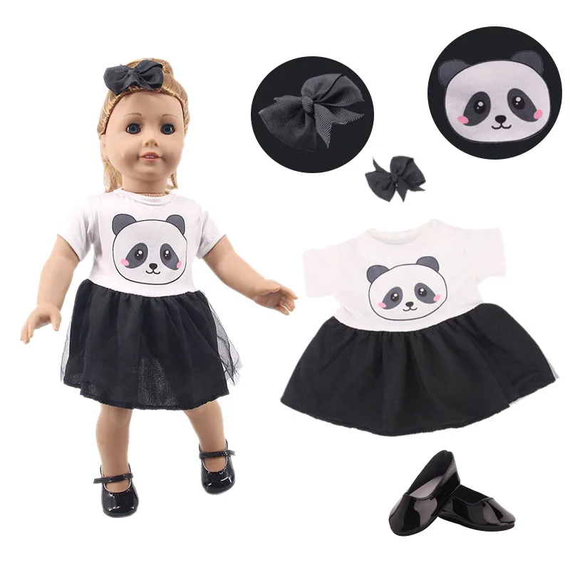 New Head Flower Even Dress Gauze Skirt Fit 18 Inch American 43cm Baby Doll Clothes Accessories Children's Best Christmas Gifts