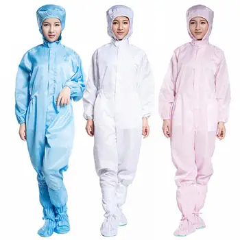 

Unisex Disposable Factory Anti-static Hood Protection Coverall with Soft-soled Boots Safety Coverall Protection Isolation Suit