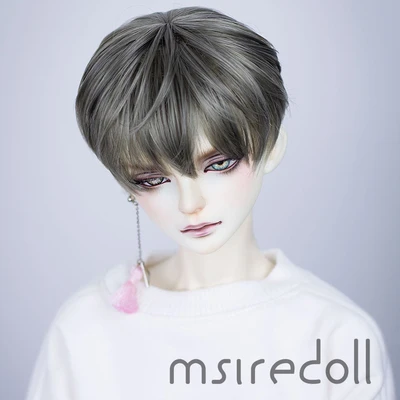 sliver green 1/3 1/4 1/6 yosd SD AOD DOD BJD MSD кукольный парик игрушка 16 17 см 18cm19cm22cm23cm24cm MSD01 - Цвет: sliver green