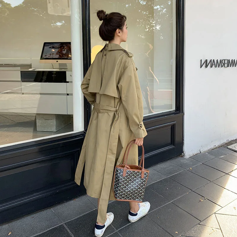 

Waitmore Trench Coat Women's Mid-length 2019 Early Autumn New Style Korean-style Students Loose-Fit Versitile Fashion over-the-K