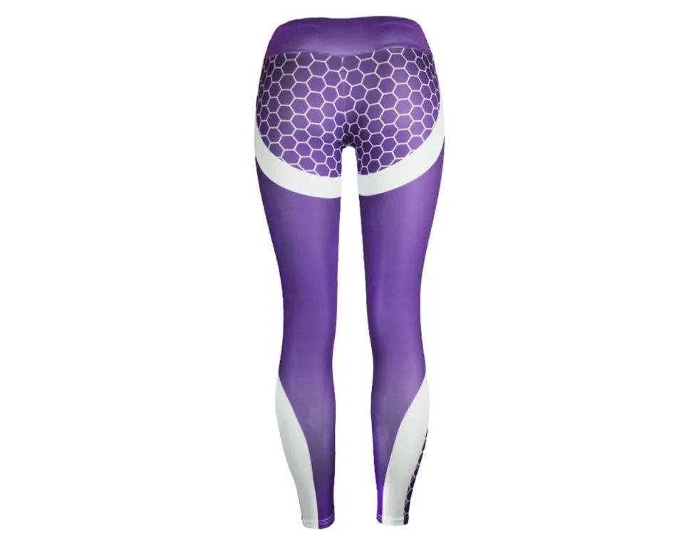 Штаны для йоги с высокой талией, супер эластичные колготки для спортзала, спортивные Леггинсы с высокой талией, штаны для бега, спортивная одежда, спортивные брюки Zumba - Цвет: purple