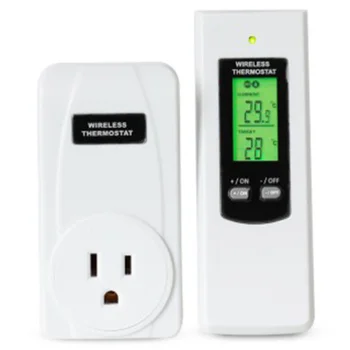 

Digital Wireless Thermostat Room Temperature Controller Heating and Cooling Function with Remote Control + LCD Backlight EU Plug