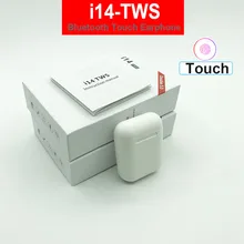 I14 TWS bluetooth наушники беспроводной bluetooth динамик сенсорное управление гарнитура pop up вкладыши i14 TWS не w1 чип Реплика TWS i10 i7s i12 i20 i18 i60