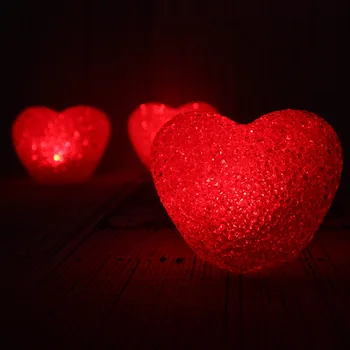 

Love new luminous night light red heart shaped lamp