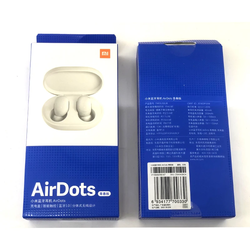 Xiaomi mi AirDots Bluetooth наушники Red mi TWS стерео беспроводные наушники-вкладыши бас наушники Молодежная версия с mi c Handsfree