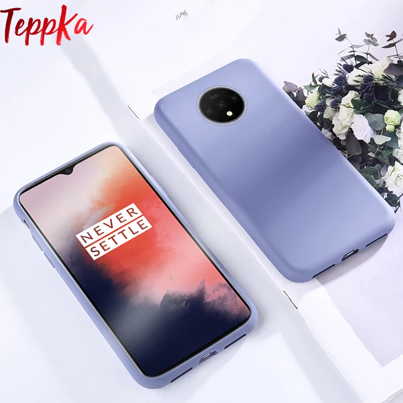 Teppka для Oneplus 7T Pro Чехол телефона жидкий силиконовый чехол мягкий ТПУ детский