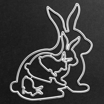 

Easter Bunny Cutting Of New Arrival Card Paper Embossing Scrapbooking Craft Diy Photo Album Rabbit Cutting Dies