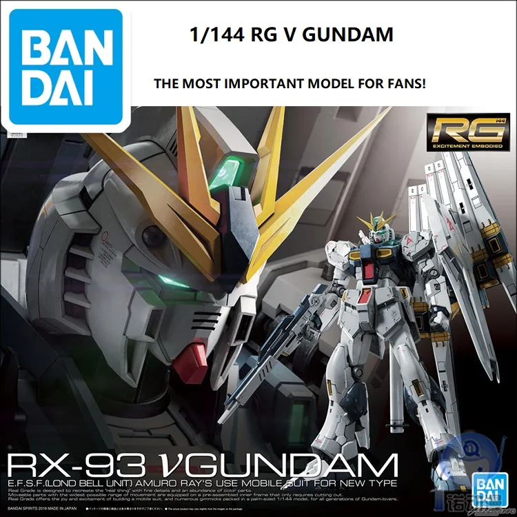 Модель Gundam RG 1/144 RX 93 V NU SAZABI GUNDAM Amuro Ray CCA армированный развязанный мобильный костюм