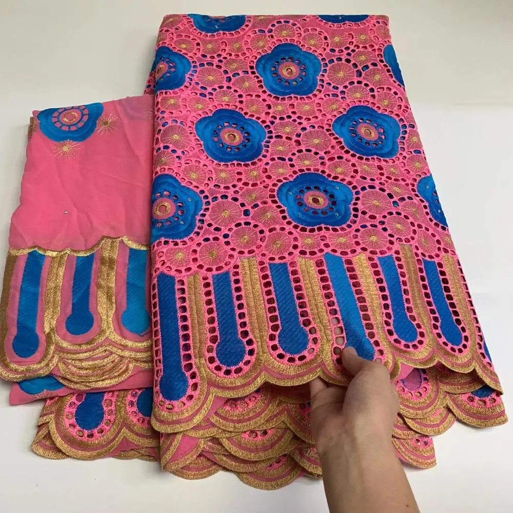 STILL FLY dubai fabric bridal lace with stones hot sale swiss voile in switzerland scarf for women 5+2yards/lot | Дом и сад